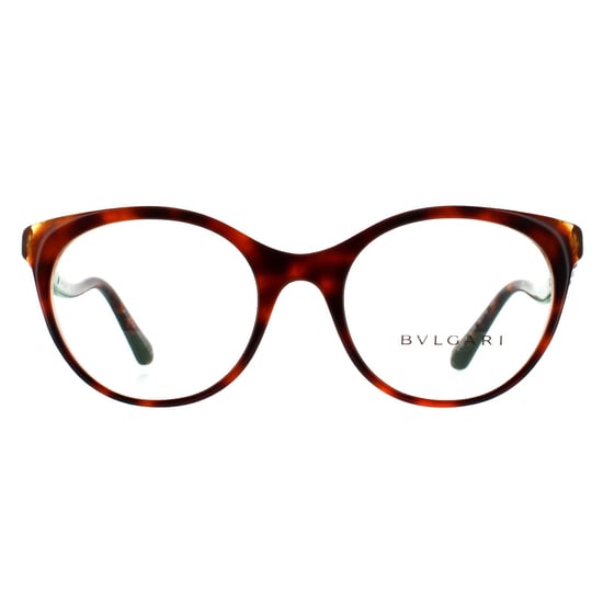 Bvlgari Cat Eye Damen Havanna Bernstein gelb klar Brillenfassungen - Image 1