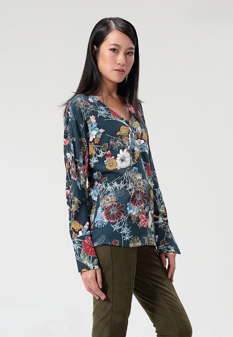 Bluse mit Blumenmuster - Image 3