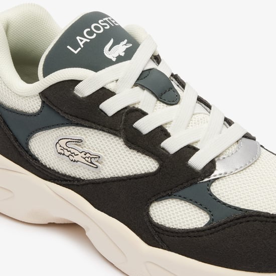 Boy's Lacoste Childrens Storm 96 Vintage Trainers in Black-White