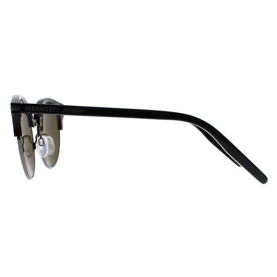Serengeti Rund Damen Glänzend Dunkel Gunmetal Schwarz Mineral Polarisiert 555nm Grün Lela - Image 3