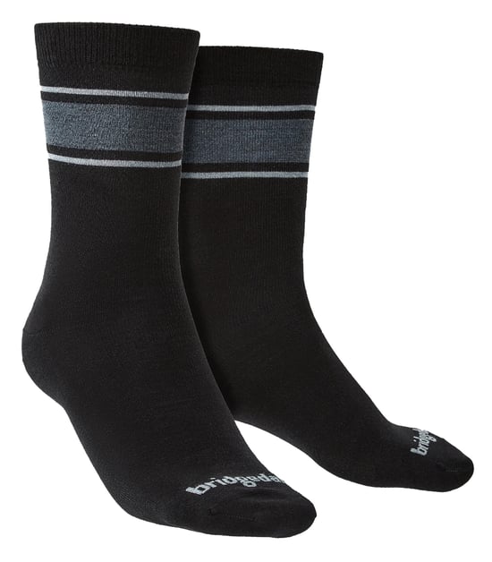 Bridgedale - Mens Liner Base Layer Merino Socken - Schwarz / Lt Grey - Image 1