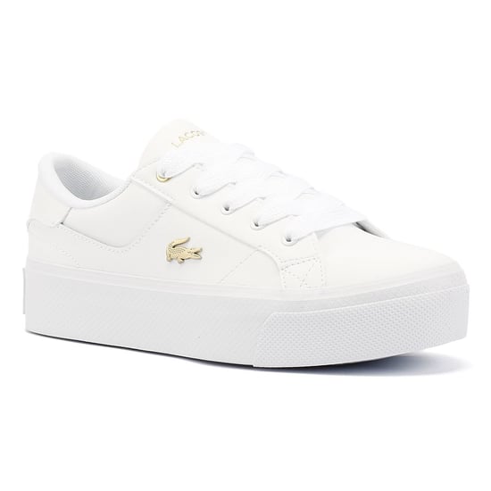 Lacoste Ziane Platform Leder Damen Weiße Turnschuhe - Image 2