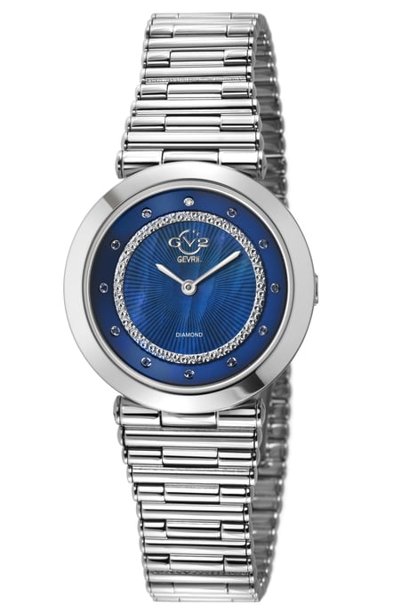 Damen Burano Schweizer Quarz MOP Zifferblatt Edelstahlarmband Diamant Uhr - Image 1