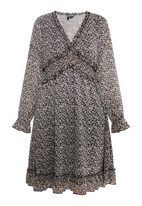 Dreimaster Kleid Damen schwarz/beige - Image 1