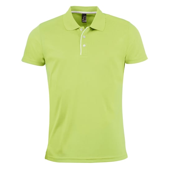 SOLS Mens Performer Kurzarm-Piqué-Poloshirt (Apfelgrün) - Image 1