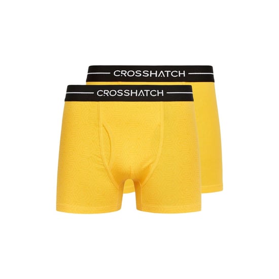 Crosshatch - "Hexter" Boxershorts für Herren (2er-Pack) (Gelb) - Image 1