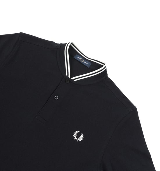 Polo Col Bomber Pique Polo Fred Perry Pour Homme en Noir - Image 3
