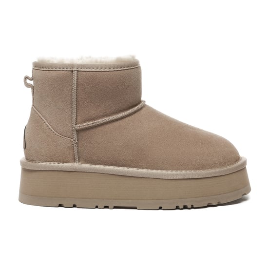 EVER AU Damen Leder Plateau Kurzstiefel - Dusky - Image 1