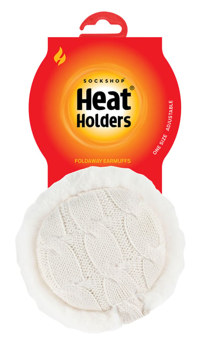 Heat Holders Damen Winter warme gestrickte Ohrenschützer | Kunstpelz | Creme für kaltes Wetter - Image 2