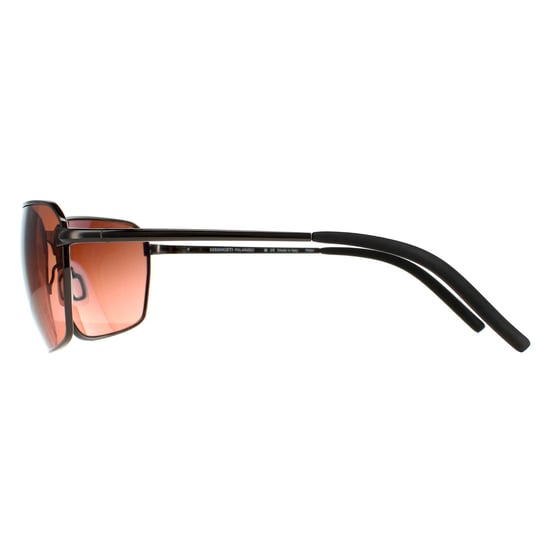 Serengeti Rectangle Mens Shiny Dark Gunmetal Mineral Polarized Drivers Gradient Shelton