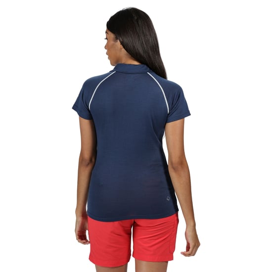 Regatta - "Kalter" Poloshirt für Damen kurzärmlig (Dunkles Jeansblau) - Image 2