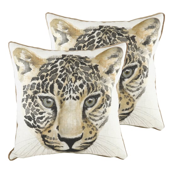 Safari Leopard Cushions (Twin Pack)