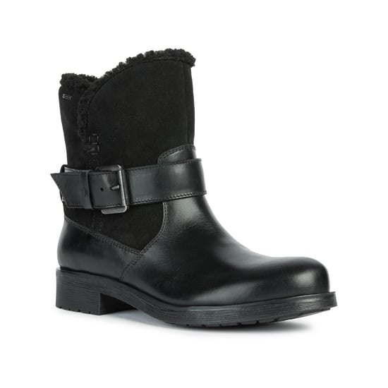 Geox D Rawelle B ABX A Rindsleder Damenstiefel In Schwarz - Image 1