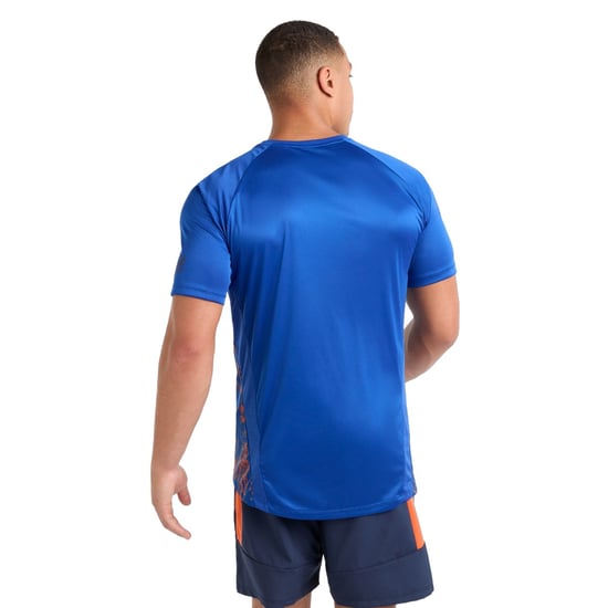 Umbro Mens Pro Elite Graphic Print Training Jersey (Deep Surf/Vermillion Orange)
