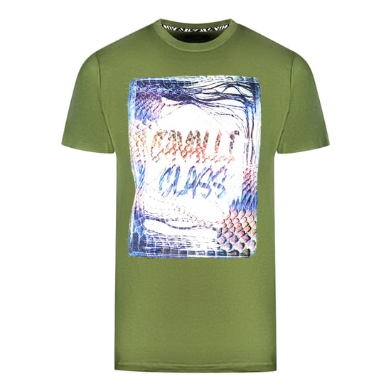 Cavalli Class Box Logo Grünes T-Shirt - Image 1