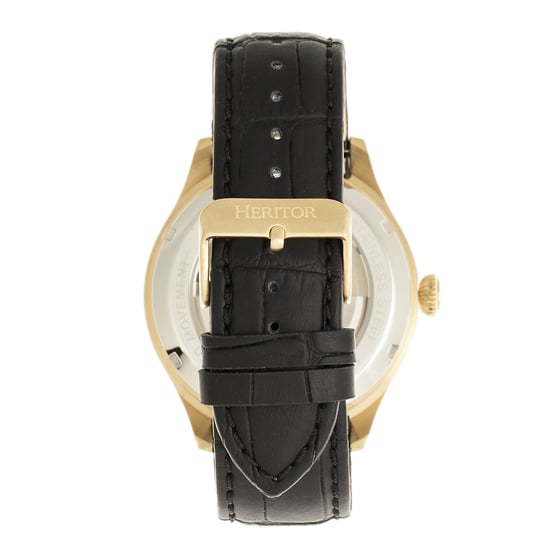 Heritor Automatik Gregory Semi-Skelettuhr mit Lederarmband - Image 2