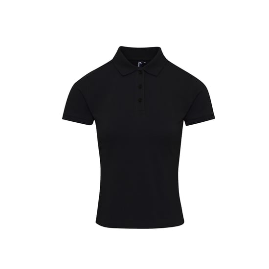 Premier Damen Polo-Shirt Coolchecker mit CoolPlus (Schwarz) - Image 1
