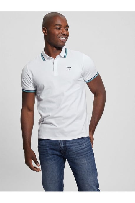Sport Piqué Polo Weiß - Image 3