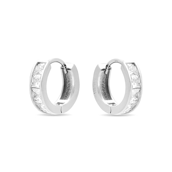 Luxenter Ohrringe, unverzichtbar aus 925er Sterlingsilber und rhodiniertem rhodiniertem funkelndem Zirkonia - Image 2