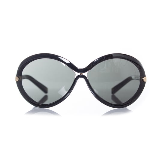 Schwarze ovale Sonnenbrille - Image 1