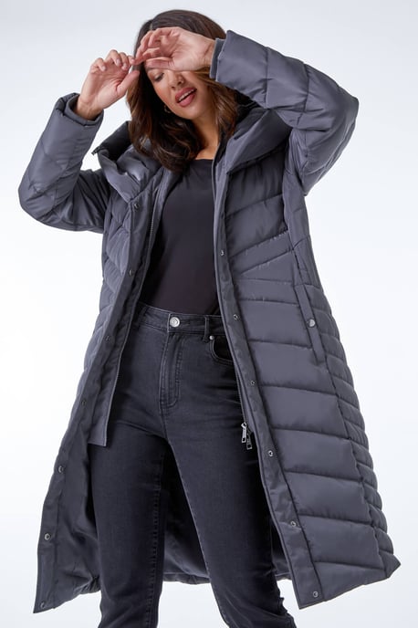 Hooded Quilted Coat