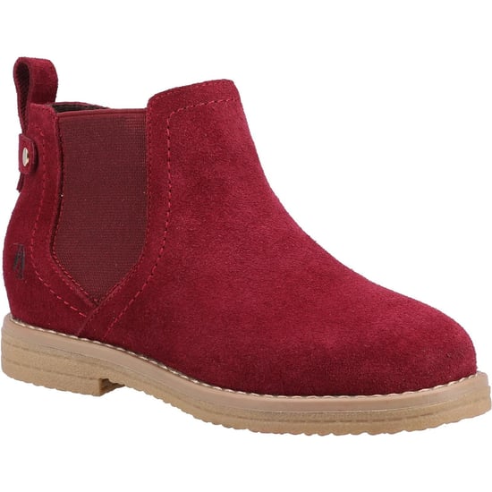 Hush Puppies Girls Mini Maddy Wildlederstiefel (Burgund) - Image 1