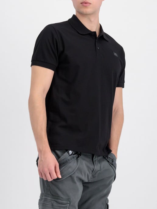 Alpha Industries Herren X-fit Polo in Schwarz - Image 1