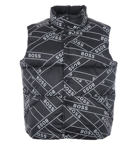 BOSS Logo Tape Reversible Gilet - Black