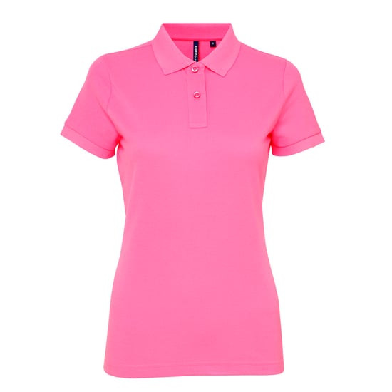 Asquith & Fox Damen/Damen Kurzarm-Poloshirt aus Performance-Mischung (Neon-Pink) - Image 1