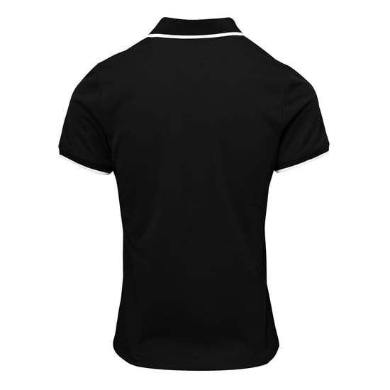 Premier Womens/Ladies Coolchecker Contrast Pique Polo Shirt (Schwarz/Weiß) - Image 2