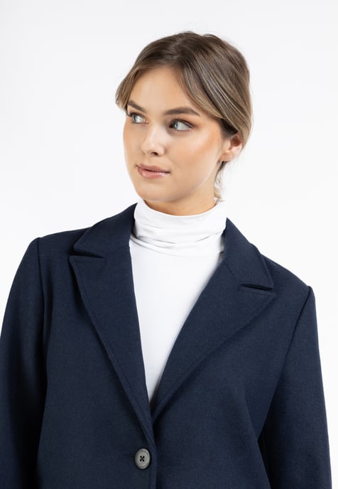 Dreimaster Langer Blazer aus Wollgemisch Damen Nachtblau - Image 5