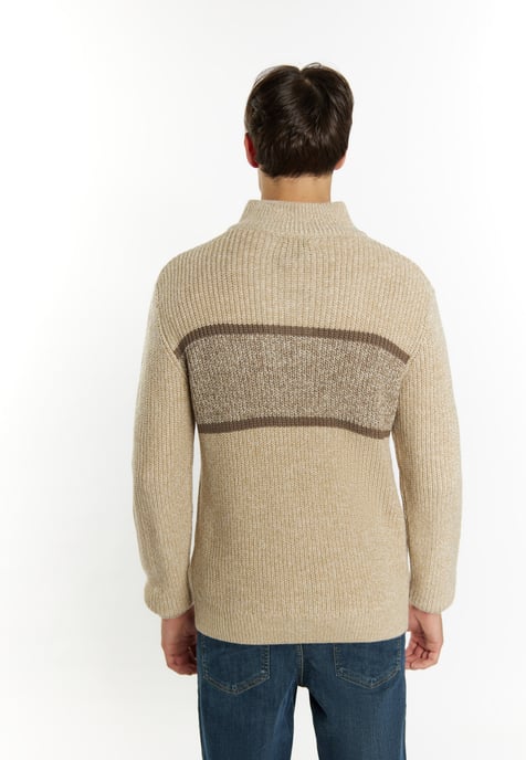 Mo Grobstrickpullover Herren Beige Mehrfarbig - Image 4
