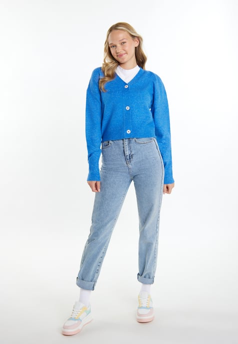 Mymo Strickcardigan Damen Himmelblau - Image 2