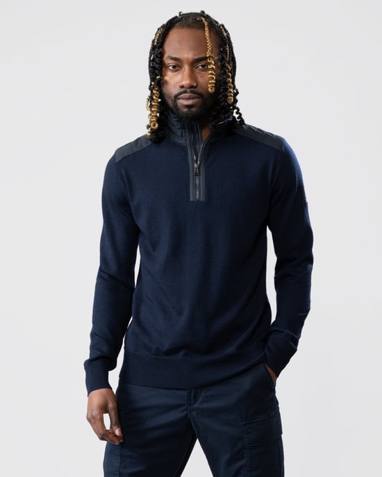 Belstaff Kilmington Mens Quarter Zip Jumper - Image 1