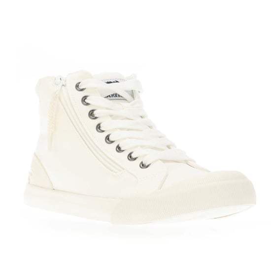 Rocket Dog Jazzin Hi Canvas Schuhe für Frauen in Weiß - Image 1
