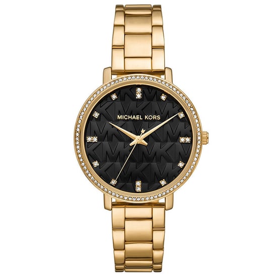 Michael Kors MK4593 Pyper schwarz MK gemusterte Damenuhr - Image 1