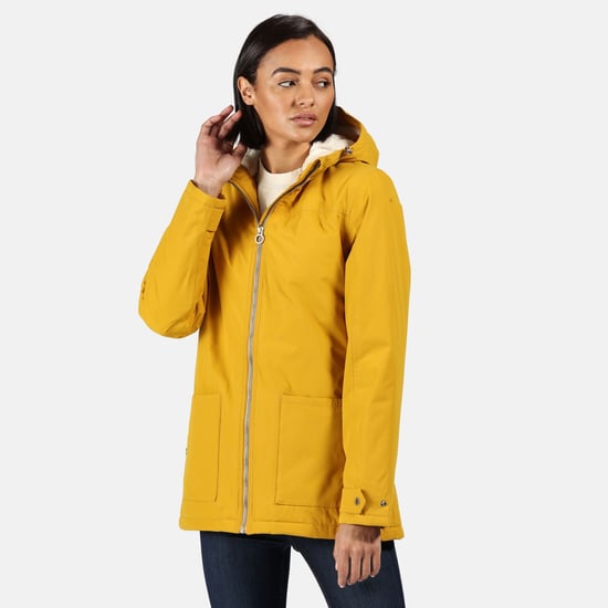 Regatta Womens/Ladies Bergonia II Hooded Waterproof Jacket (Mustard Seed)