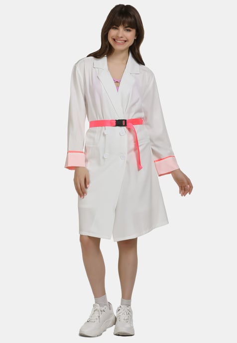 Mymo Kaminsims Damen weiss neonpink - Image 2
