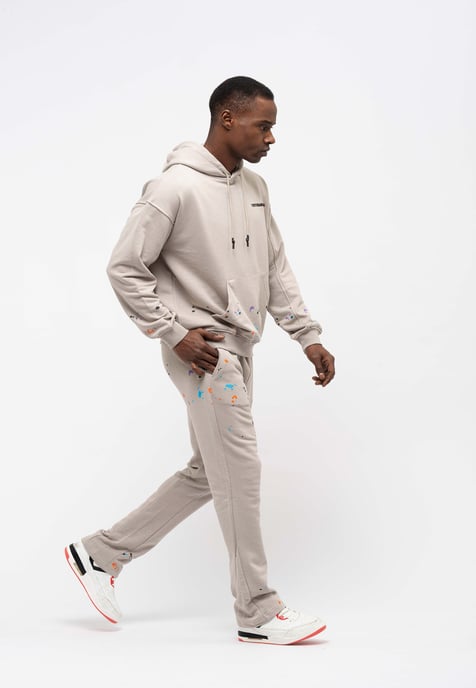 Tom Barron Men's Paint Splatter Casual Tracksuit Oversize