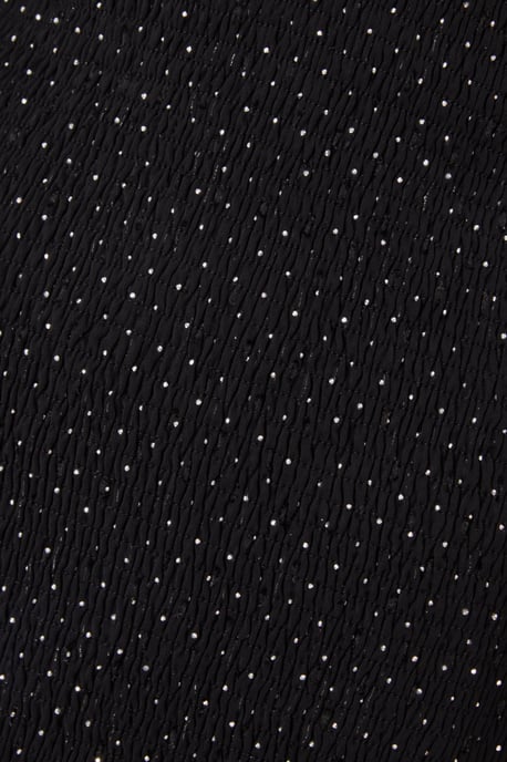 Black Chiffon Diamante Midi Dress