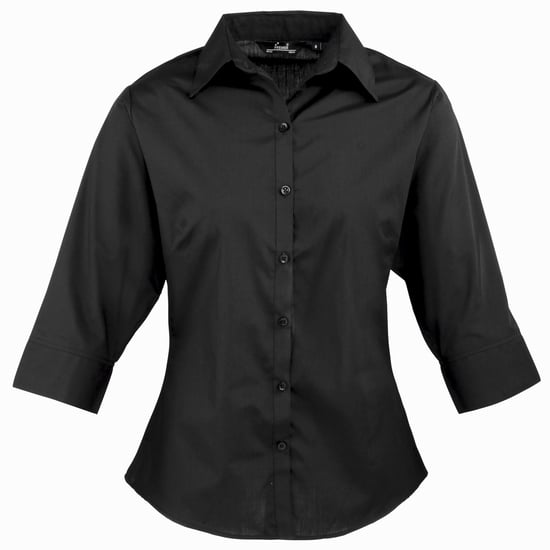 Premier - Bluse für Damen 3/4 Ärmel (Schwarz) - Image 1