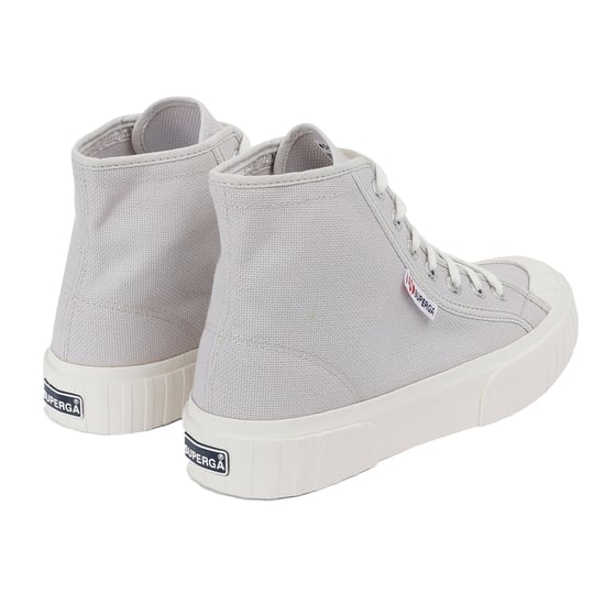 Superga Womens/Ladies 2696 Stripe High Tops (Grey Silver/Avorio)
