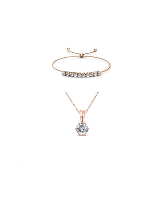 Kristall Mia Geburtsstein Set - Rose Gold und Kristall - Image 1
