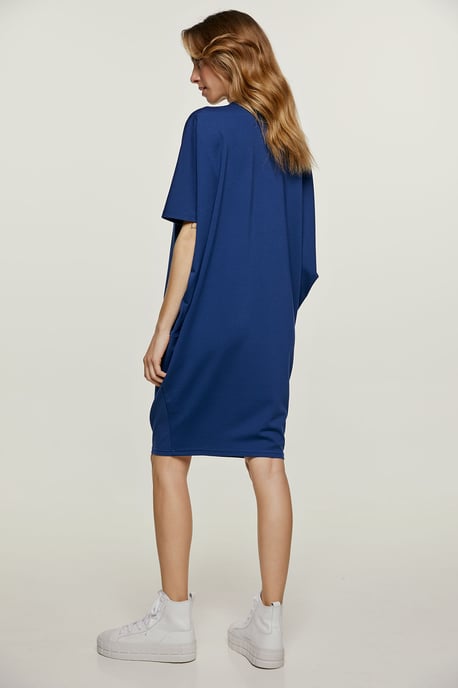 Blaues Punto di Roma Fledermauskleid - Image 4