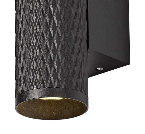 2 Light Wall Lamp GU10, Sand Black, Acrylic Rings