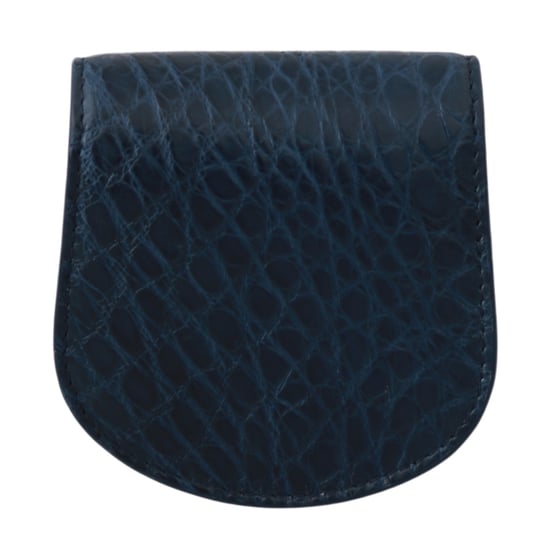 Dolce & Gabbana Blue Holder Pocket Pocket Pocket Blue Exotic Skin Condom pour hommes - Image 3
