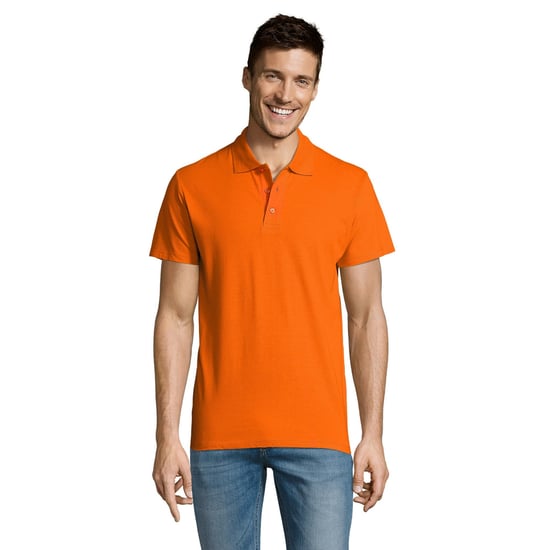 SOLS Herren Sommer II Pique Kurzarm-Poloshirt (Orange) - Image 4