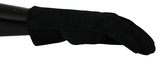 Dolce & Gabbana Herren Schwarze Leder Motorrad Biker Mitten Handschuhe - Image 1