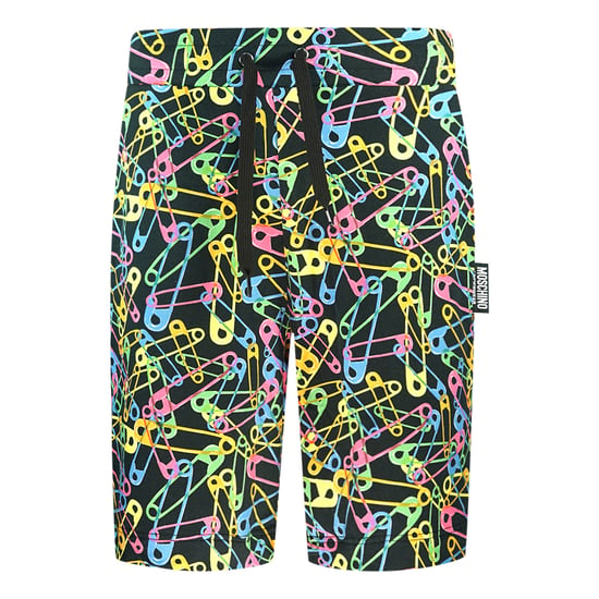 Moschino Multicolour Pin Design Schwarz Shorts - Image 1