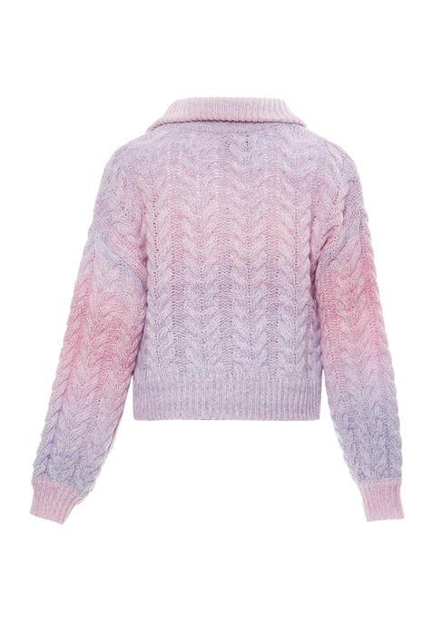 Mymo Strickjacke Damen LILA WOLLWEISS - Image 2
